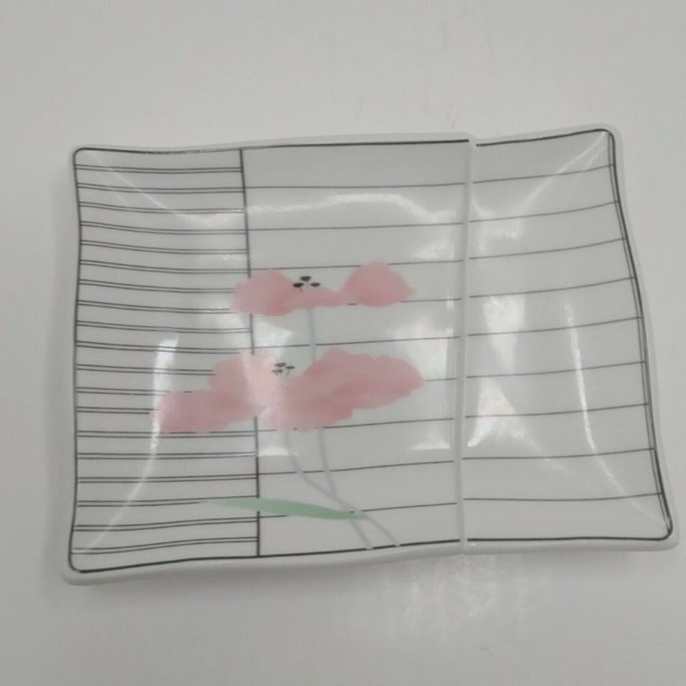 Sango Savoir Faire 87 Andre Richard Japan Trinket Sauce Plate vintage pink  5 in